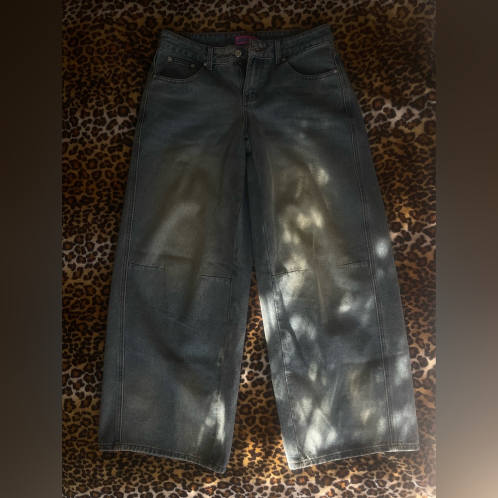 lowrise edited magda acid wash jeans